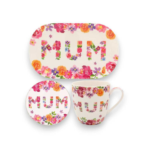 Picture of FLORAL MUM MUG COASTER & TRAY